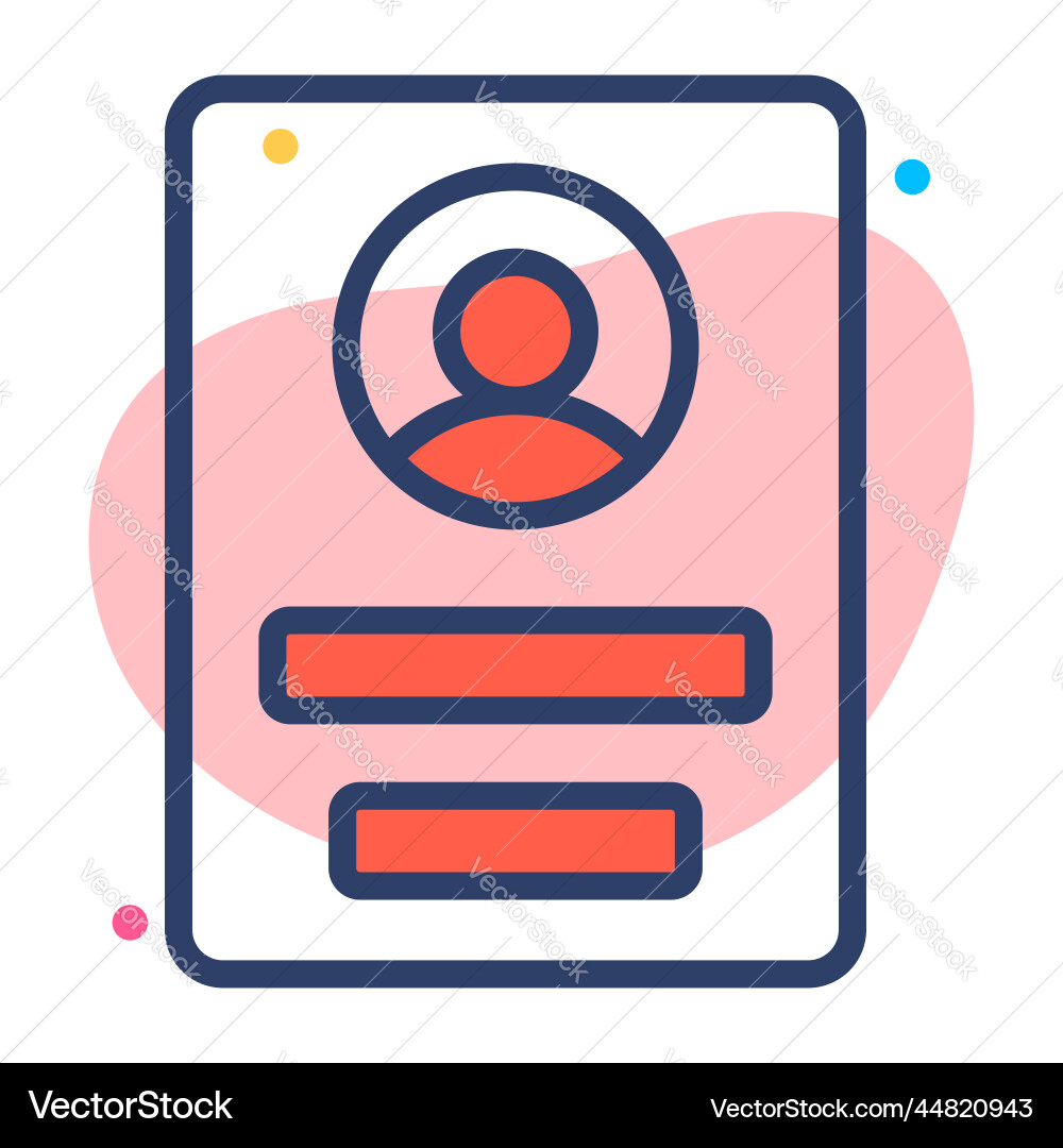 User profile icon interface as a simple vector image