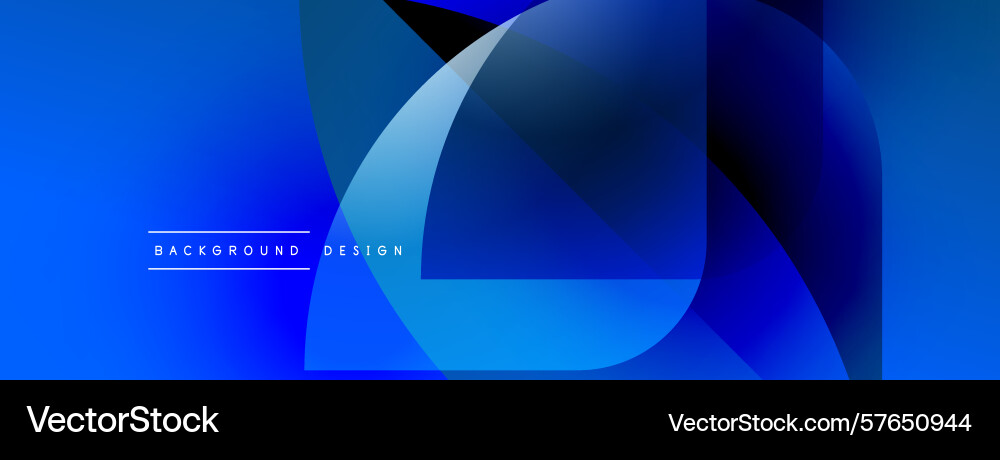 Abstract blue design features overlapping shapes Vector Image