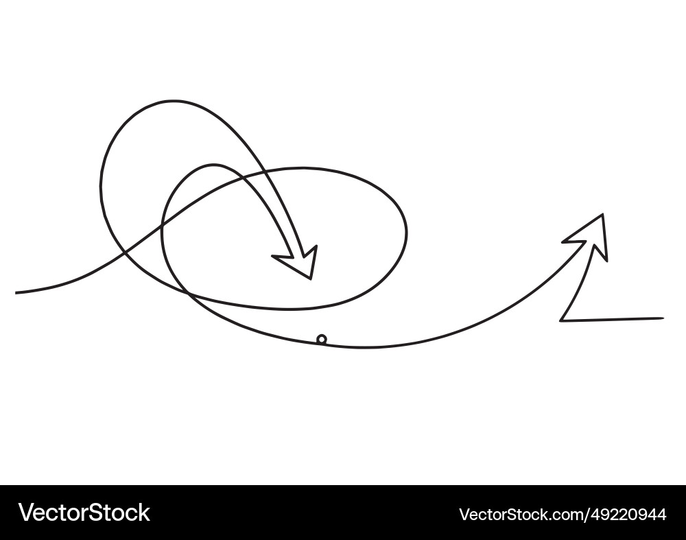 Abstract continuous lines arrows with direction vector image