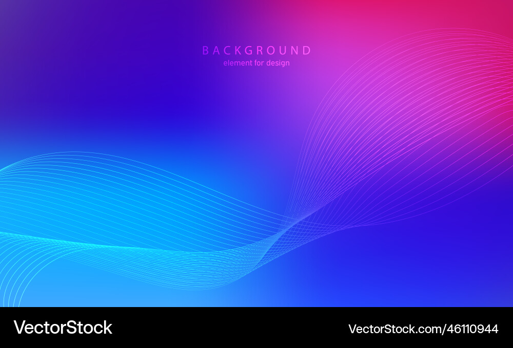 Abstract gradient background wave element Abstract gradient background wave element vector image