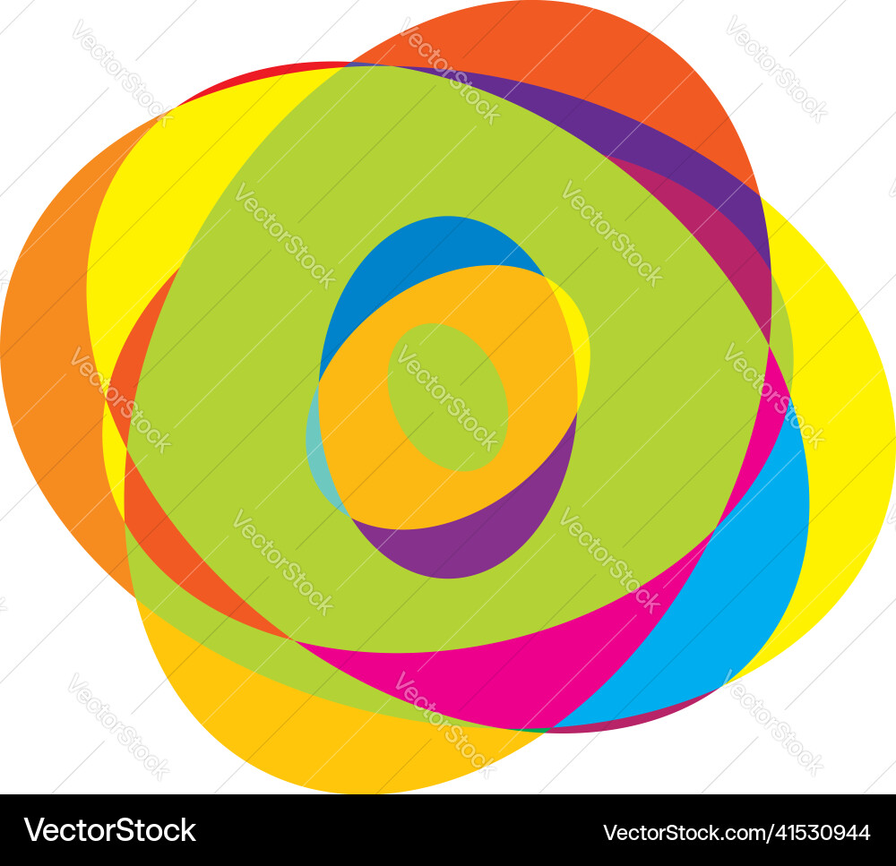 Abstract random circles geometric circular element Vector Image