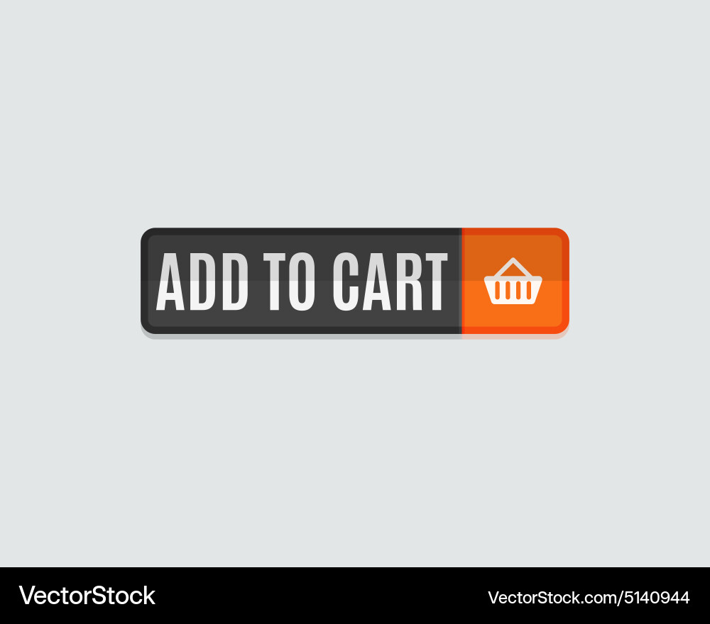 Add to cart web button online shopping flat vector image