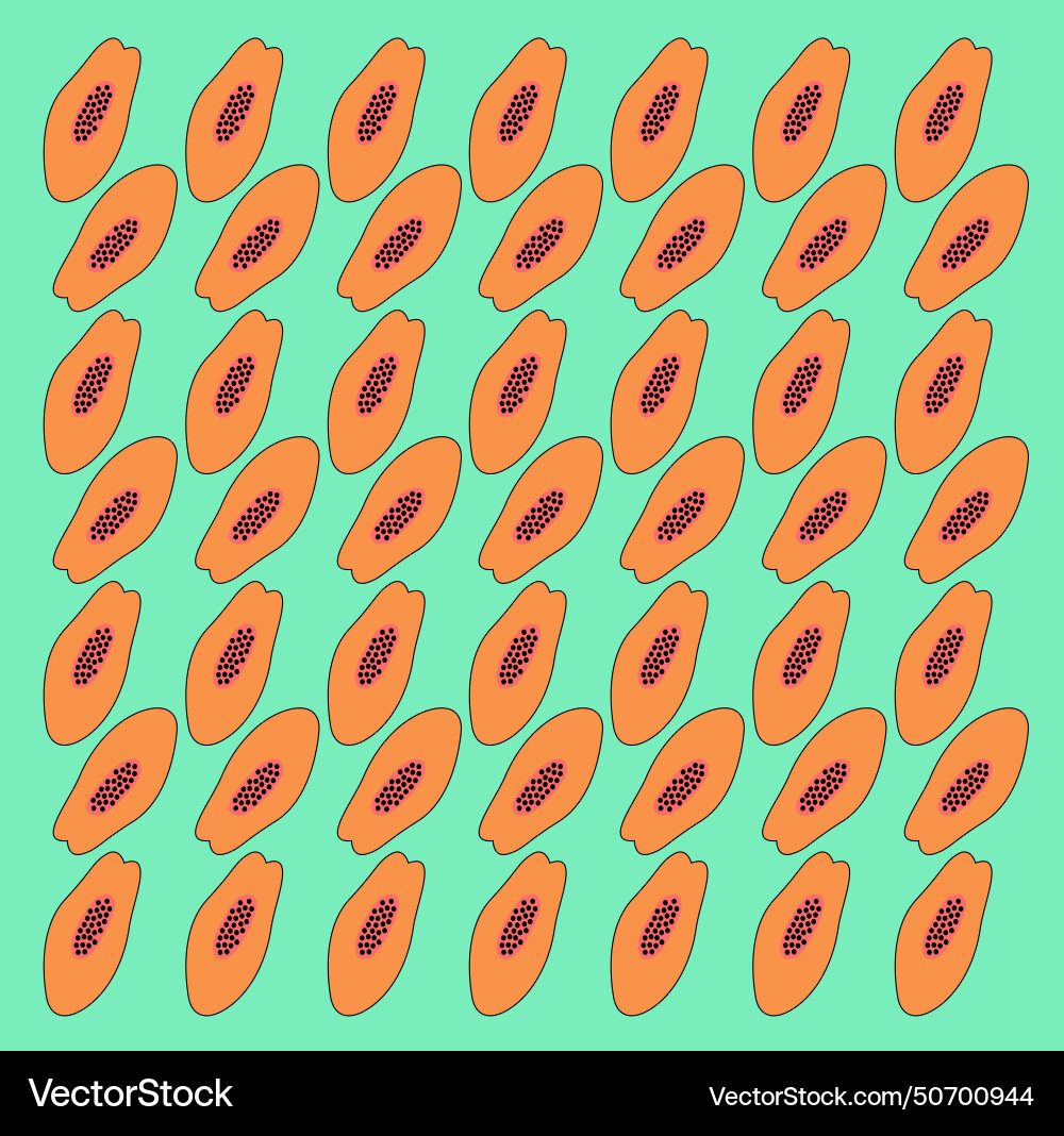 Avocado slices on green pattern texture background vector image