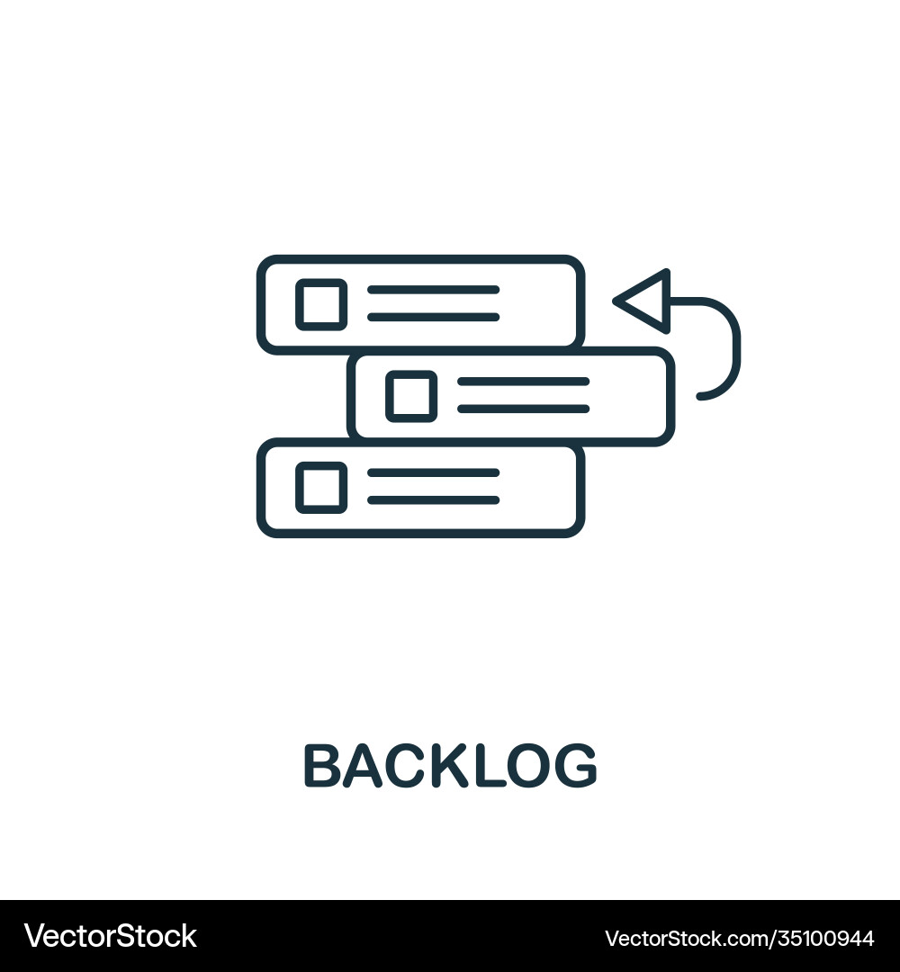 Backlog icon line style element from agile Vector Image