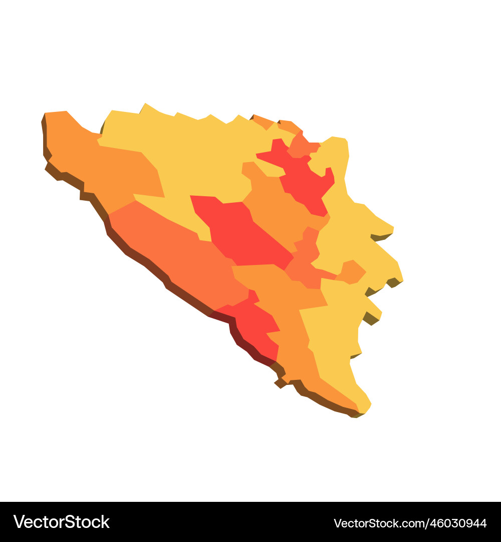 Bosnien und Herzegowina politische Karte Bosnien und Herzegowina politische Karte vektorbild