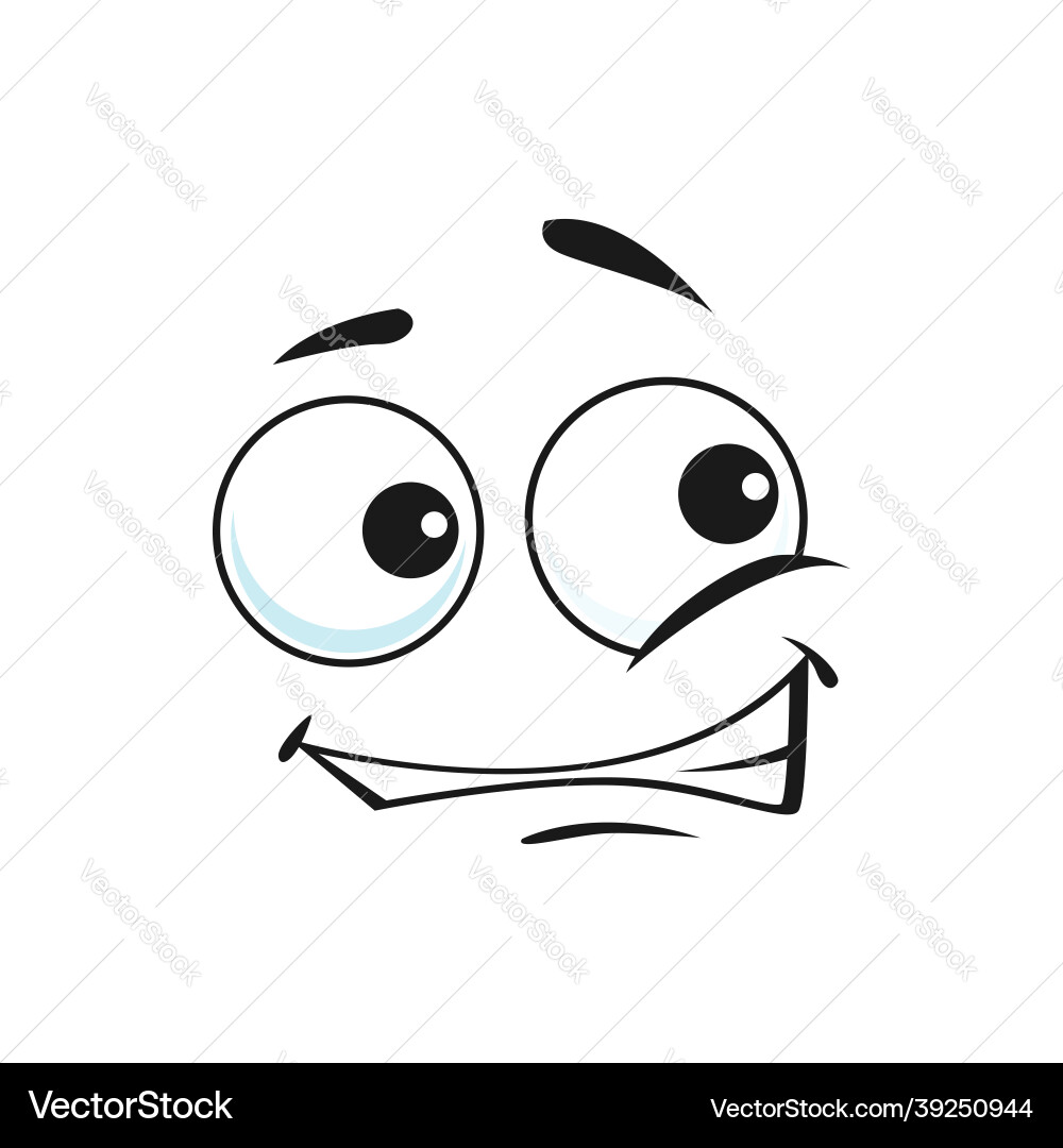 Confused emoticon expression isolate puzzled emoji Vector Image