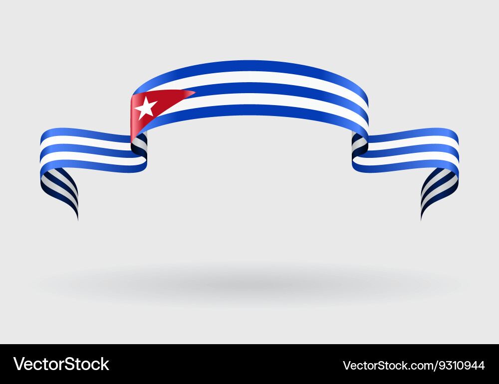 Cuban Flag Abstract Wave vector image