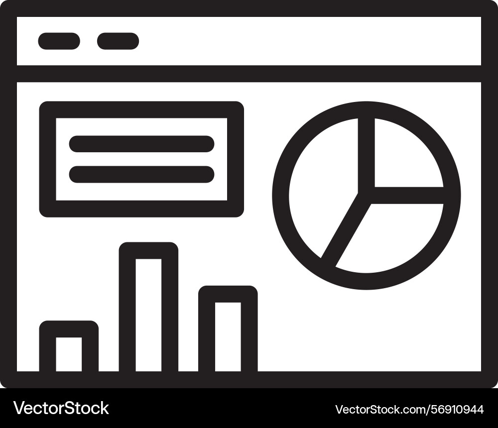 Dashboard linear style icon design vector image