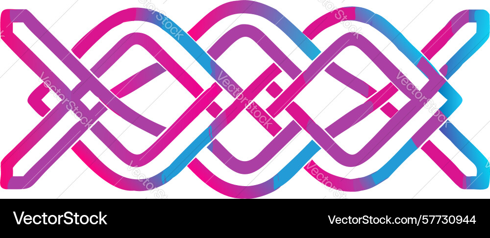 Dynamic abstract geometric loop pattern art vector image