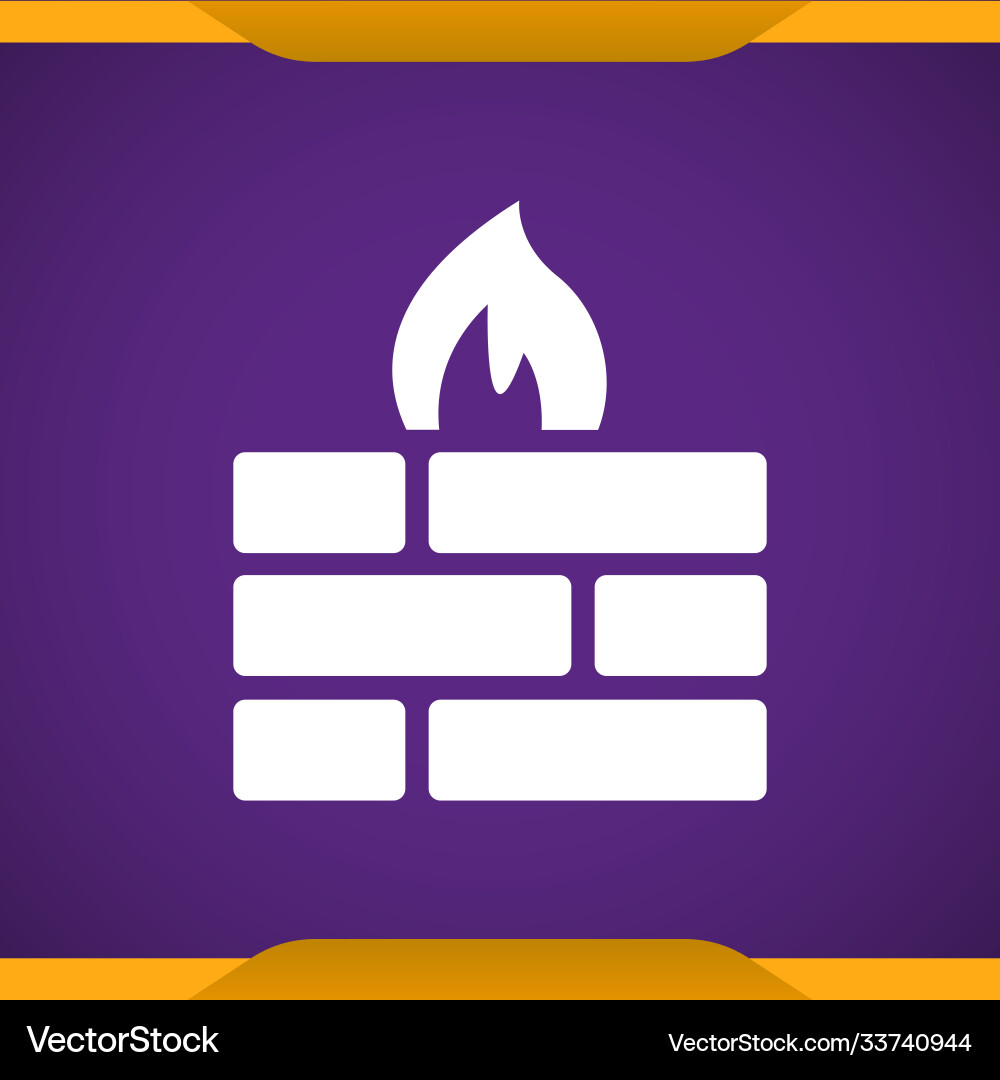 Firewall icon for web and mobile Firewall icon for web and mobile Vector Image