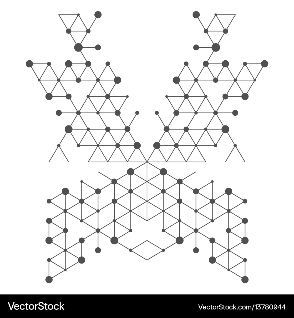 Geometric Mesh Cube Background vector image