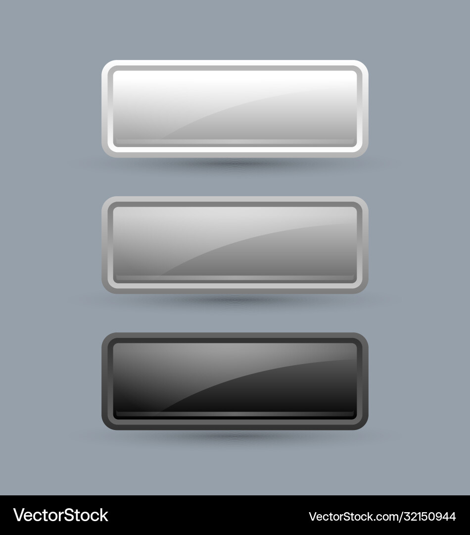 Glossy Buttons Collection vector image