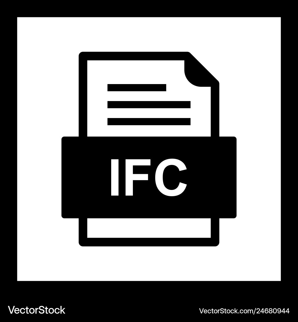 Ifc file document icon vector image