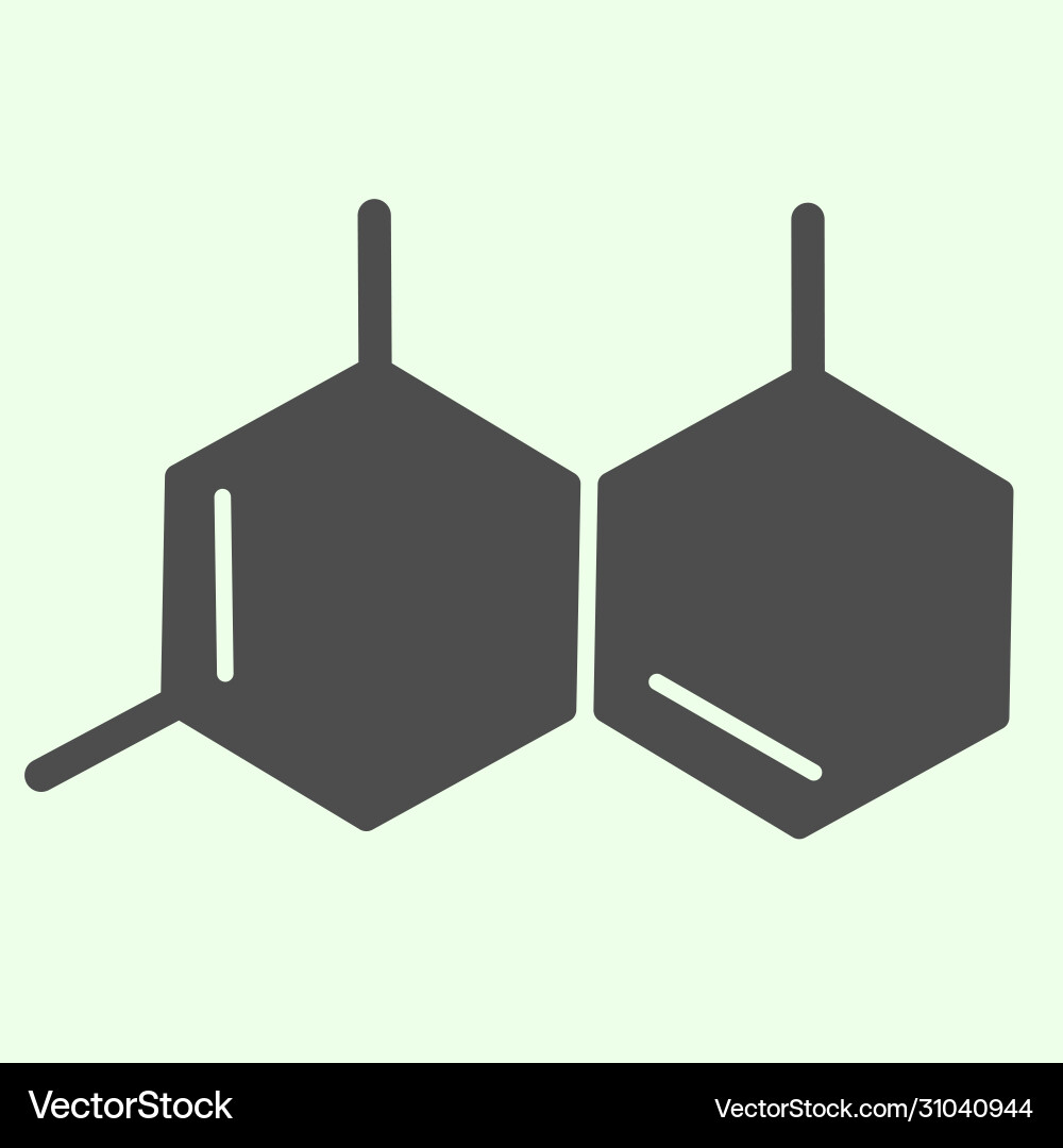 Molecule formula solid icon atomic structure Molecule formula solid icon atomic structure Vector Image