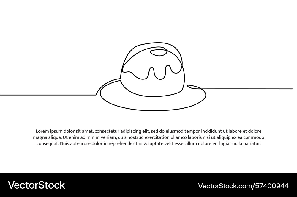 One line of pudding abstract minimal continuous One line of pudding abstract minimal continuous Vector Image