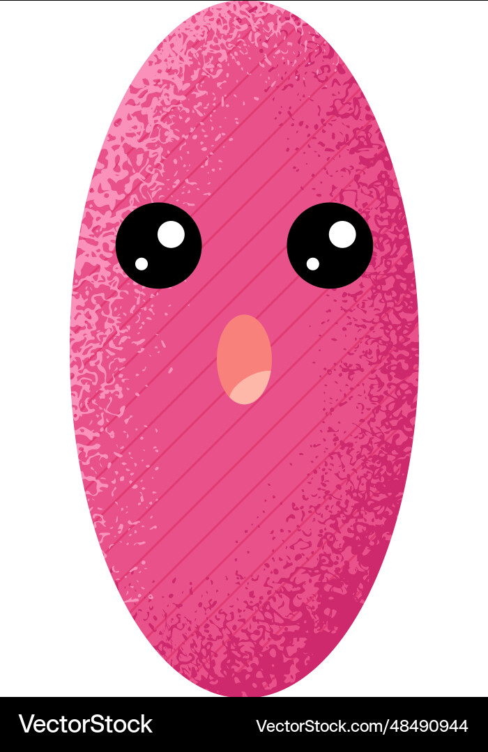Oval shape with funny face expression textured Oval shape with funny face expression textured vector image