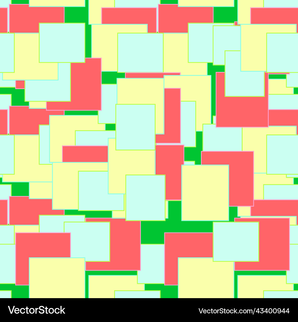 Overlapping boxes cute seamless pattern Overlapping boxes cute seamless pattern vector image