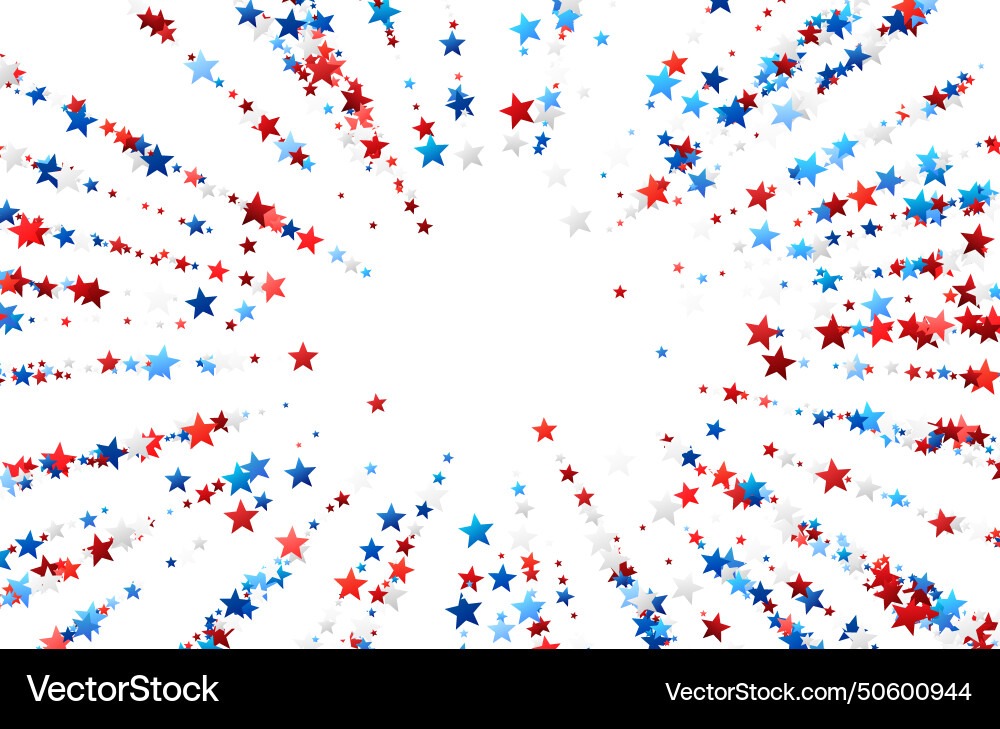 Patriotic starburst background vector image