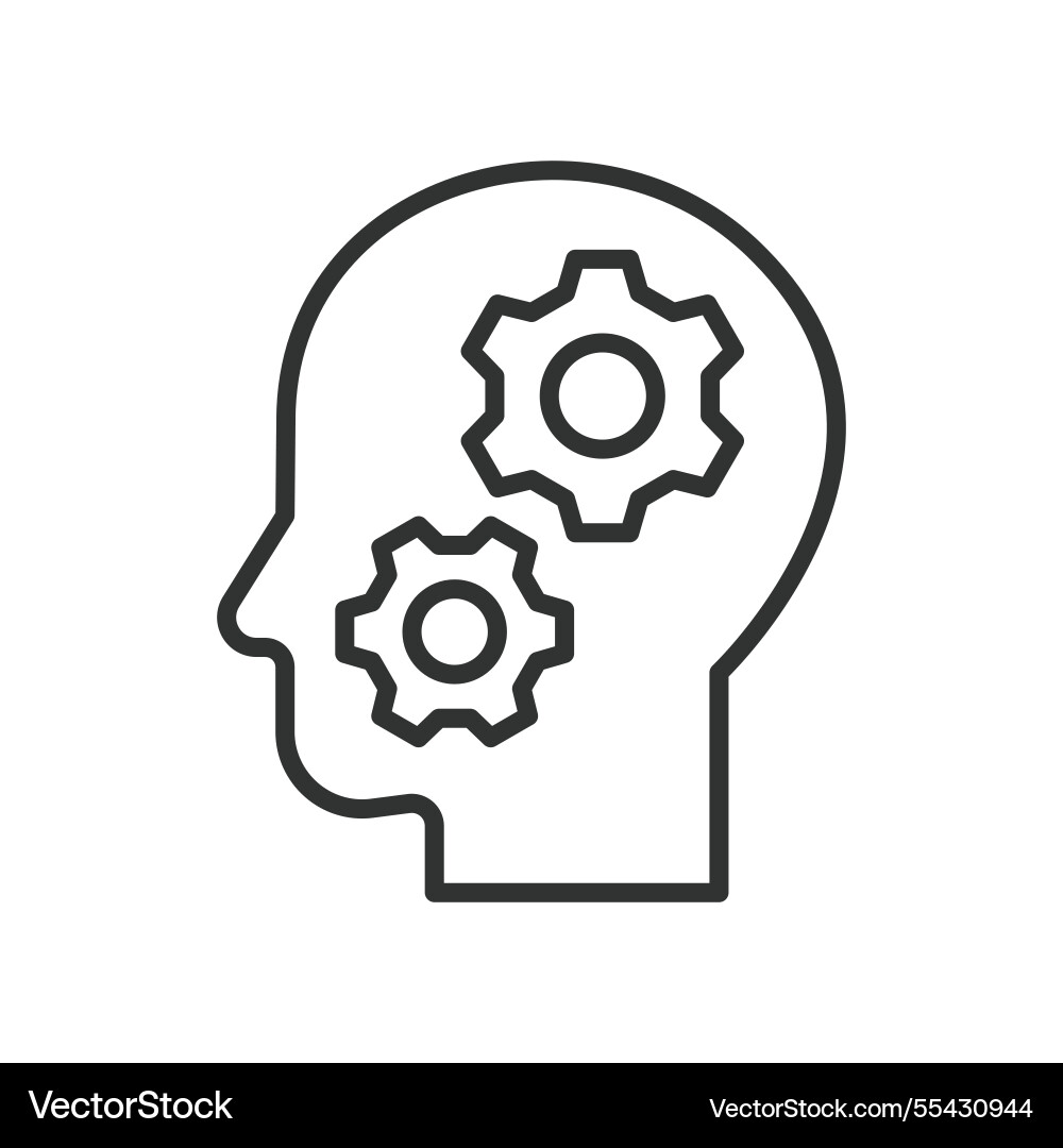 Project icon in line design management Project icon in line design management vector image