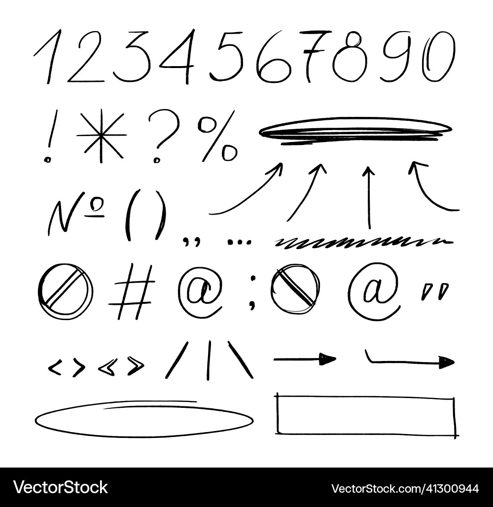 Punctuation symbols asterisk brackets Punctuation symbols asterisk brackets vector image