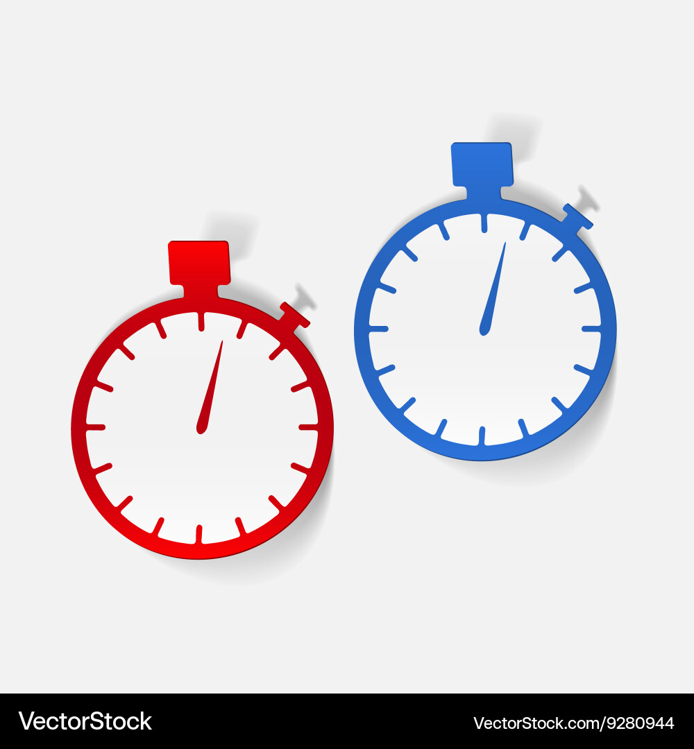 Realistic design element stopwatch Vector Image