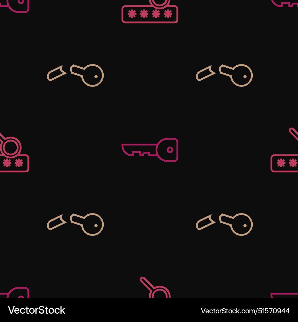 Set line password protection broken key Vector Image