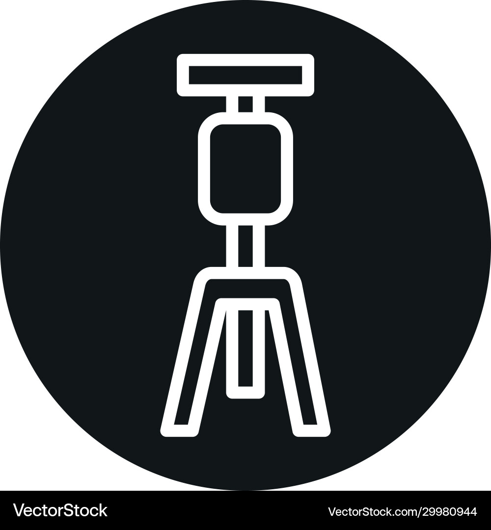 Tripod device line block style icon design Vector Image