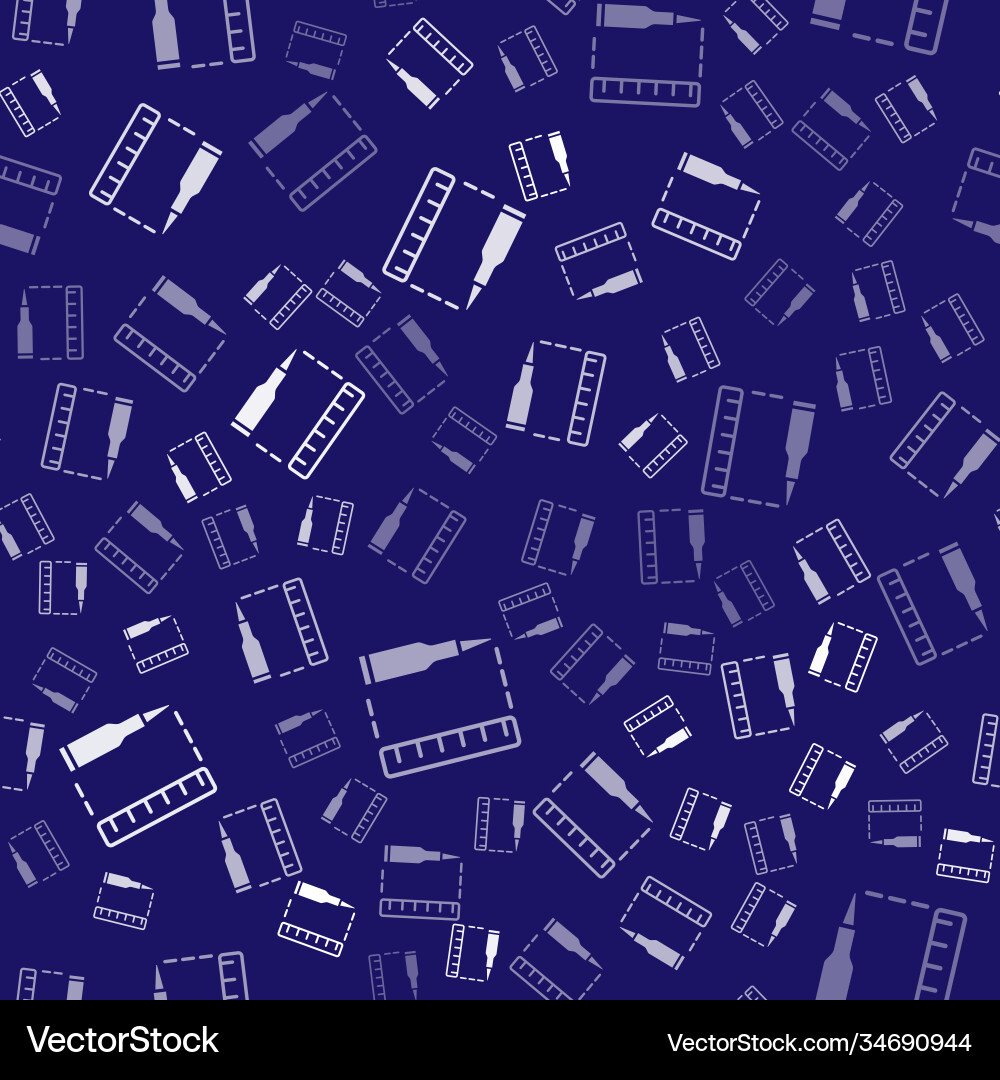 White bullet icon isolated seamless pattern Vector Image