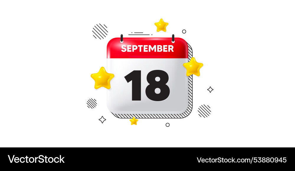18th day of the month icon event schedule date 18th day of the month icon event schedule date vector image