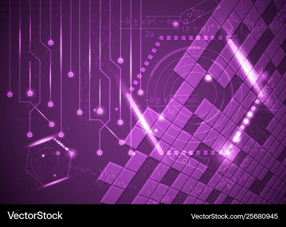 Abstract background 11 formulas code vector image