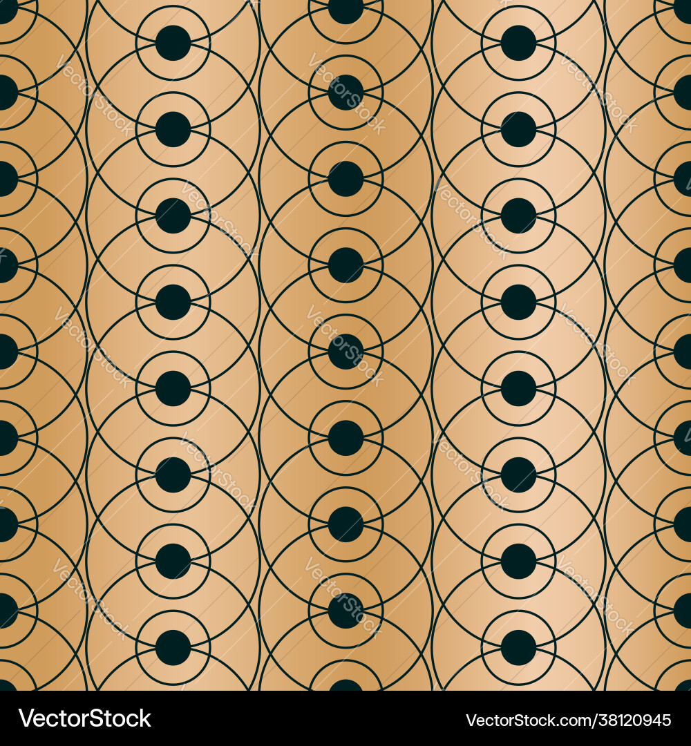 Dark chains mesh golden seamless pattern Vector Image