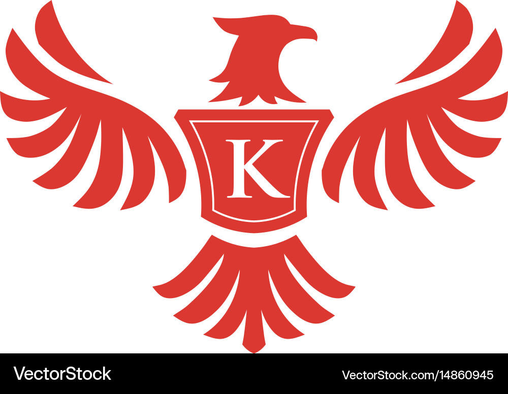 Elegant Phoenix Logo with 'K' Vector Image