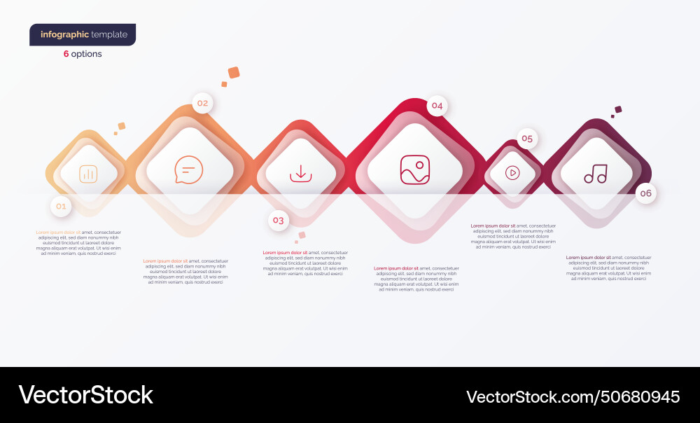 Gradient minimalistic infographic template Gradient minimalistic infographic template vector image