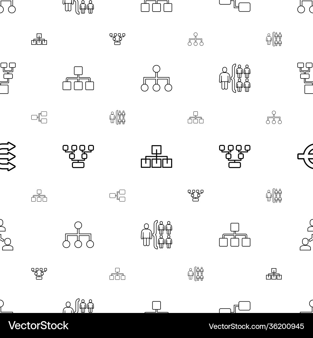 Hierarchy icons pattern seamless white background Hierarchy icons pattern seamless white background vector image