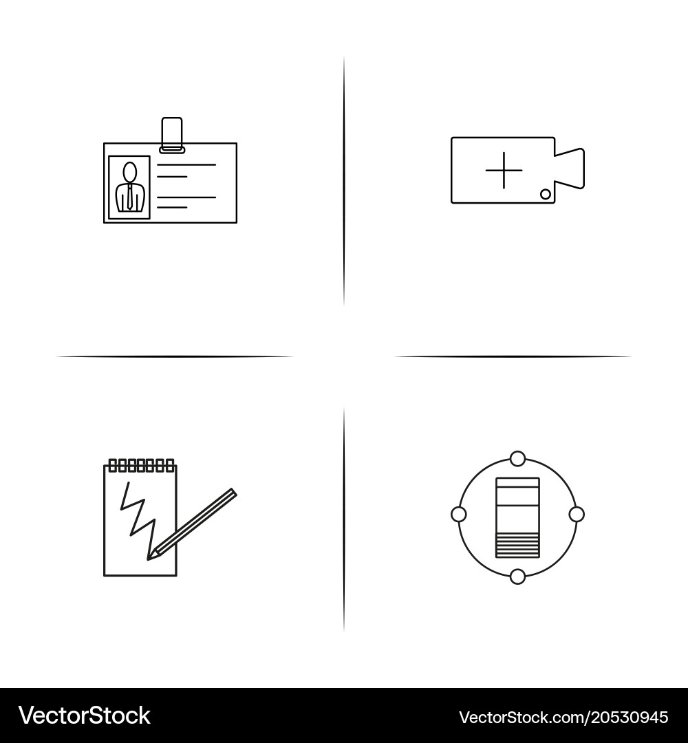 Internet technologies simple linear icons set vector image