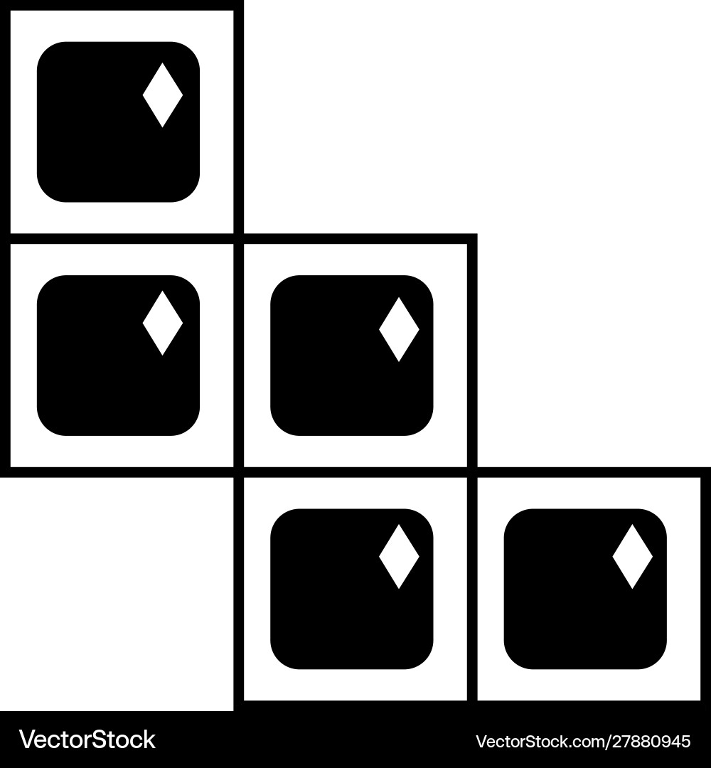 Isolated videogame tetris icon line design Vector Image