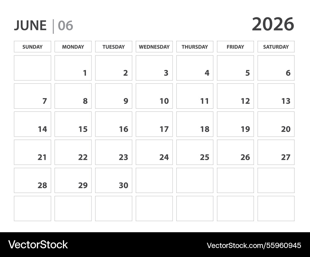 June 2026 Calendar Planner Printable