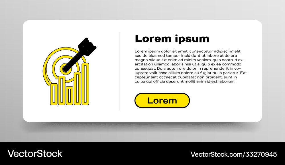 Line target with graph chart icon isolated Line target with graph chart icon isolated vector image