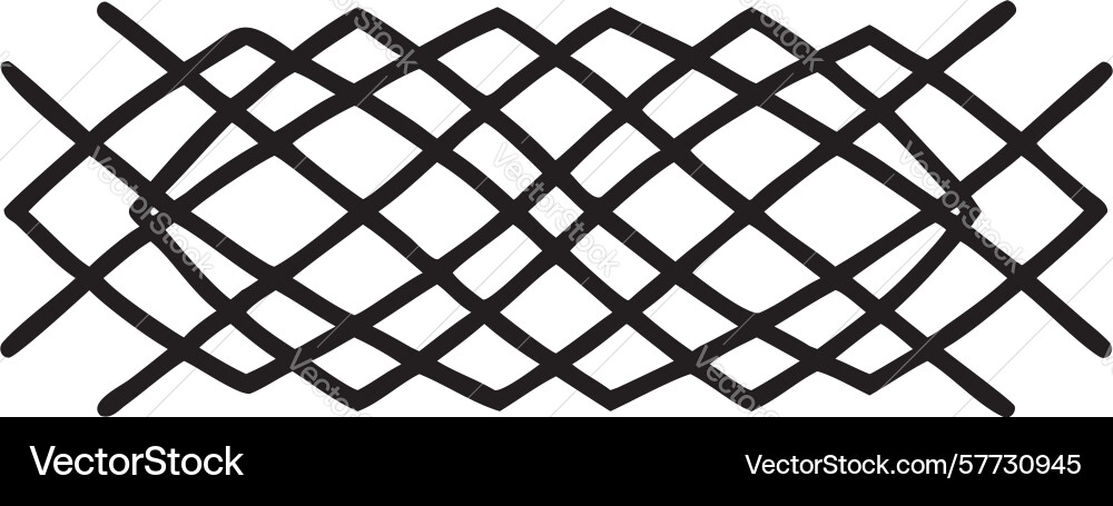 Minimalist grid net abstract black pattern vector image