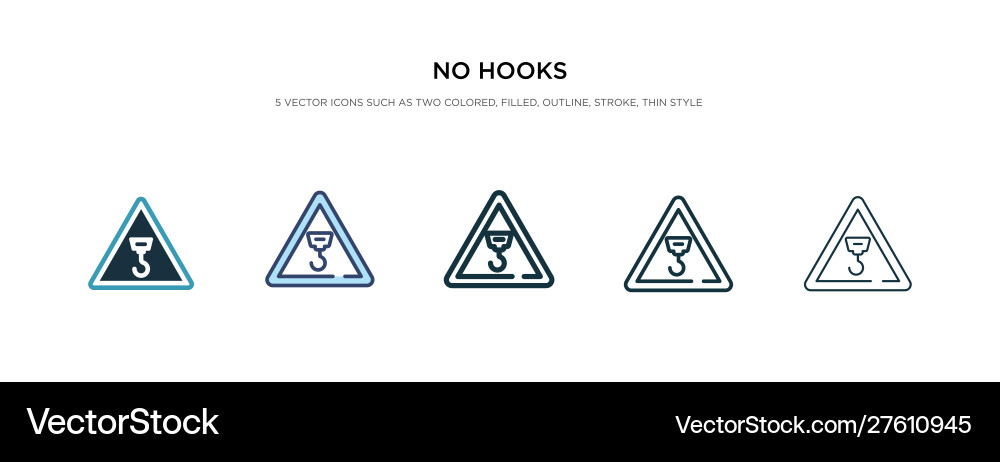 No hooks icon in different style two colored No hooks icon in different style two colored vector image