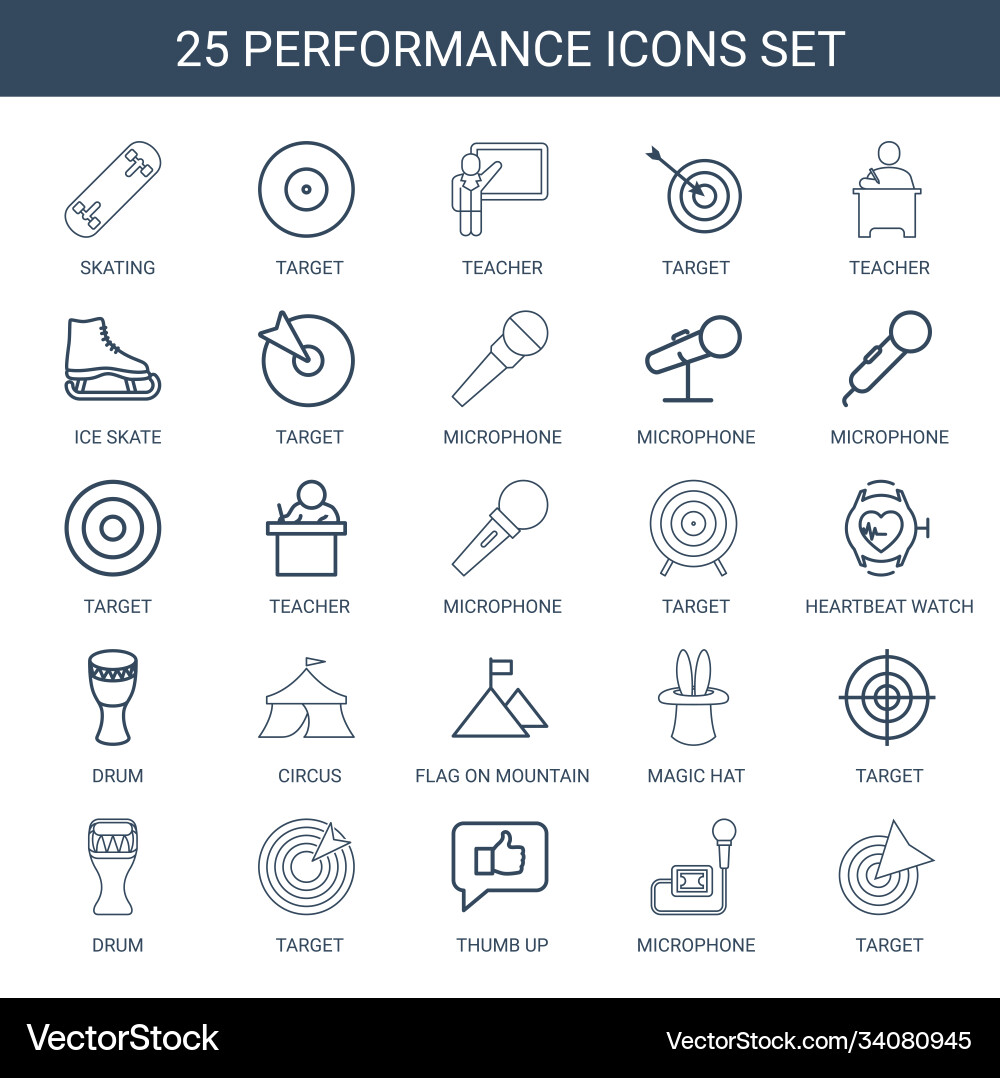Performance icons Performance icons Vector Image