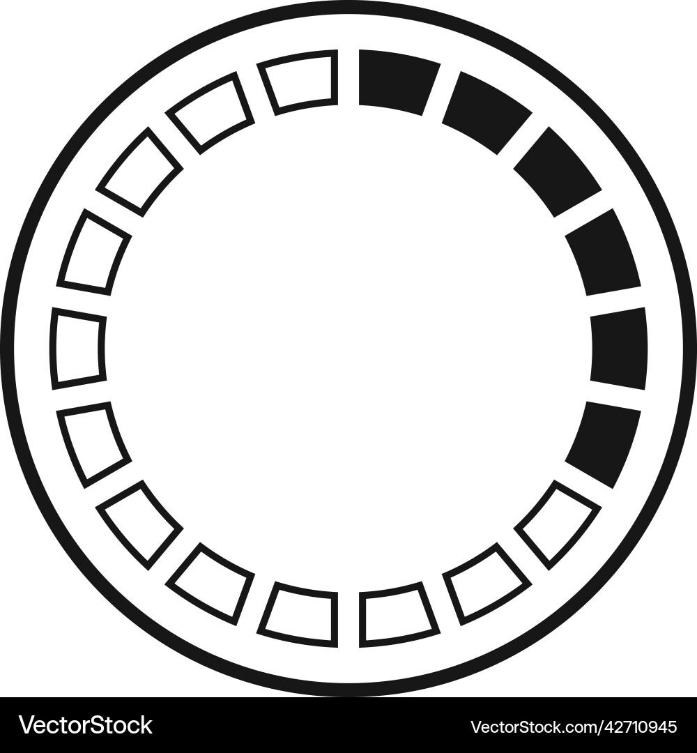 Round progress bar radial indicator interface Round progress bar radial indicator interface vector image