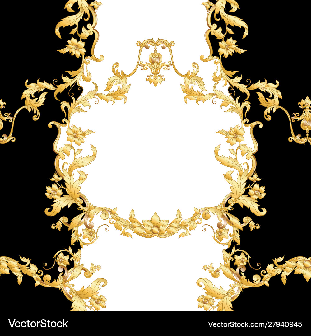 Seamless pattern background in baroque Seamless pattern background in baroque vector image