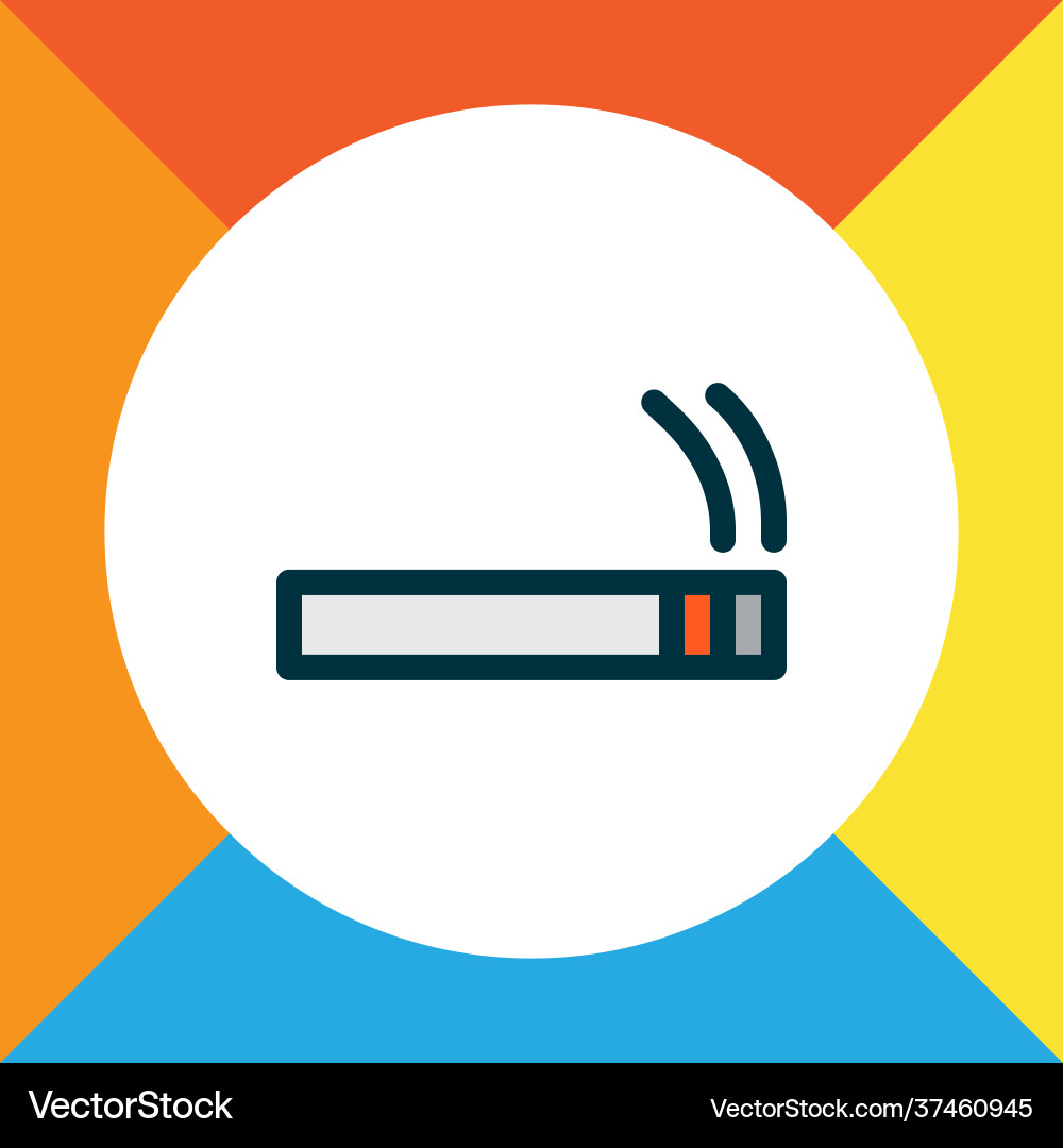 Smoke icon colored line symbol premium quality Smoke icon colored line symbol premium quality vector image