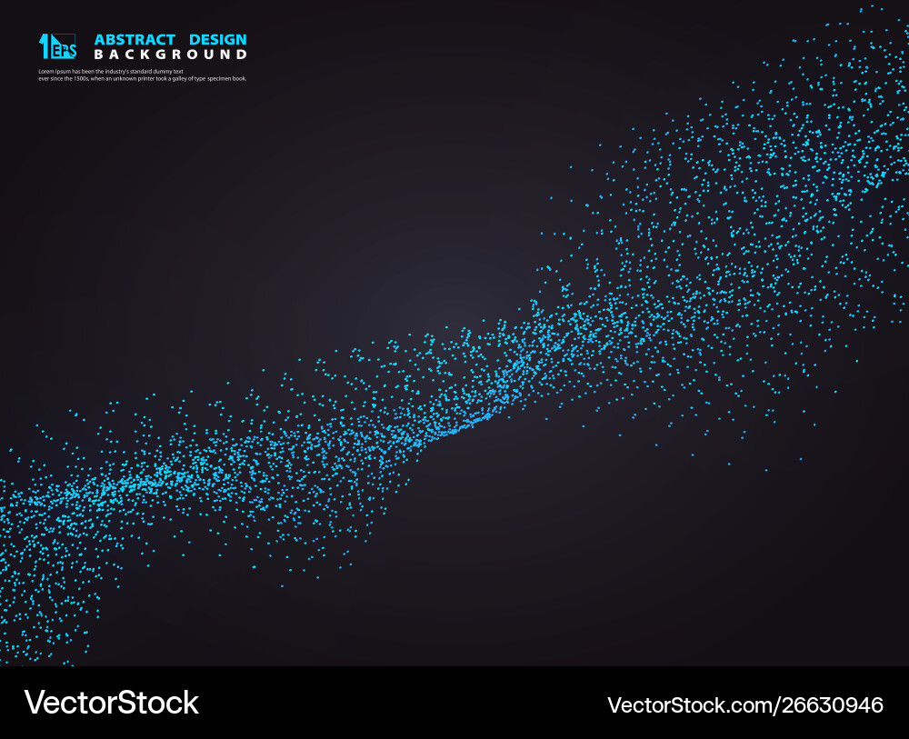 Abstract Blue Particle Flow Vector Image