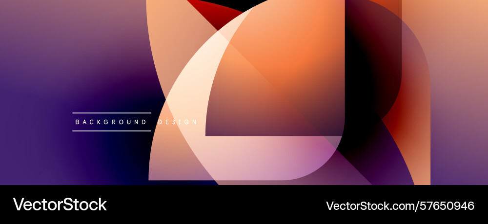 Abstract geometric shapes overlap creating Vector Image