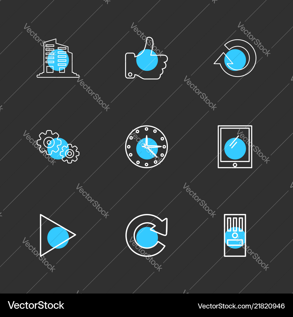 Building like reset tablet cpu clock setting Vector Image