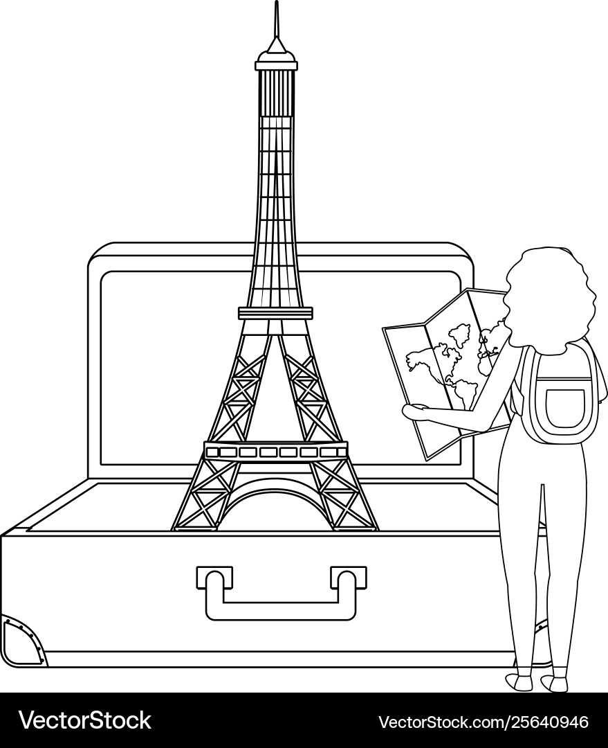 Eiffel tower paris design Vector Image