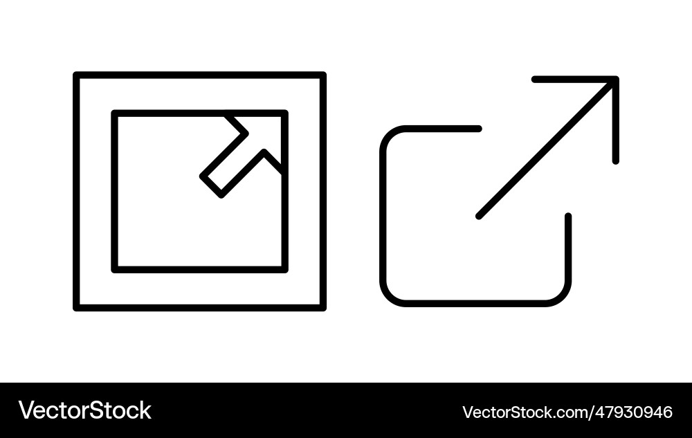 External link icon hyperlink chain symbol Vector Image