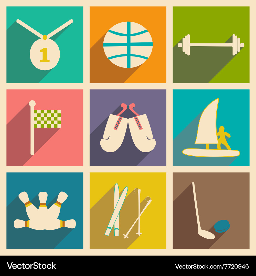 Flat with shadow concept and mobile application Vector Image